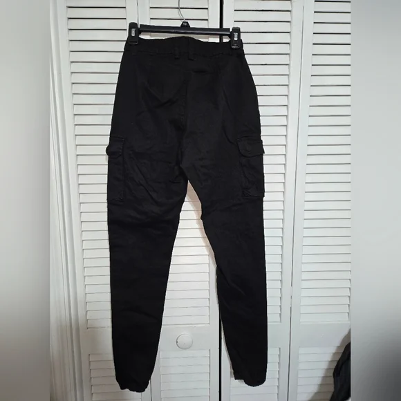 American Bazi Women's S Black High Waisted Cargo Pants - Picture 7 of 12
